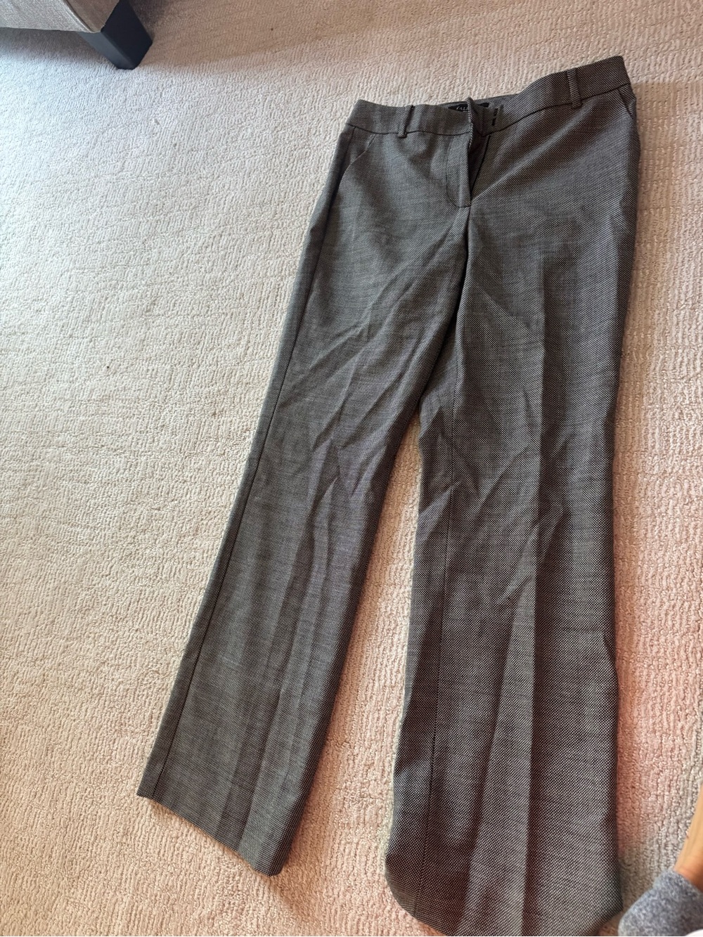 Talbots Straight-Leg Dress Pants in Charcoal Gray